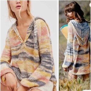Free People Snowcone Knit Sweater Hoodie